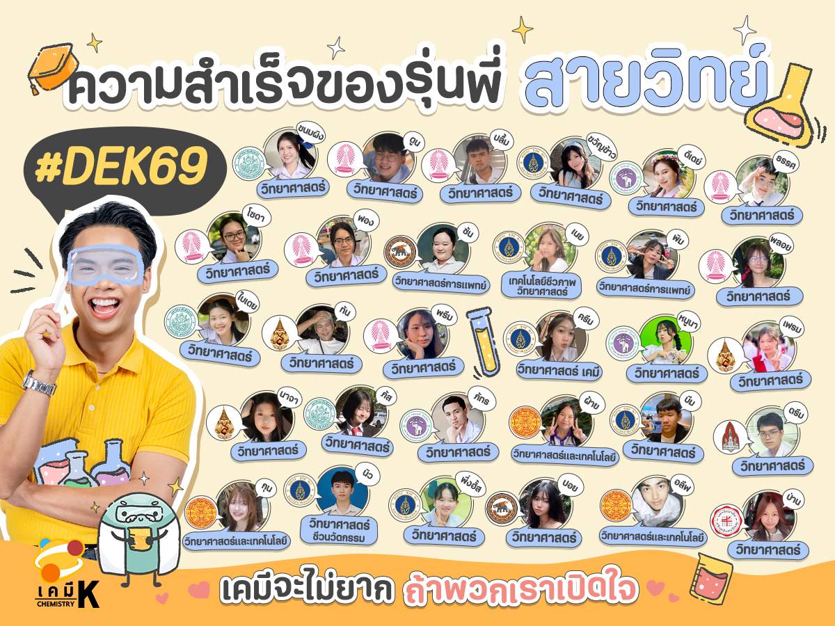 4 ความสำเร็จของรุ่นพี่ DEK69 สายวิทย์ Mobile